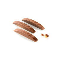 Forma z tritanu do batoników z czekolady - linie, 10 szt. x 119,5x18x17 mm - Riga-B | SILIKOMART, Chocado