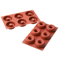Forma na ciasta i desery SF170 DONUTS 6 x donut 75 mm | SILIKOMART, Classic Premium