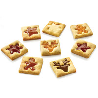 Forma z tworzywa - ferie zimowe - VOILÀ COOKIE WINTER HOLIDAY, 243x153x20 mm | SILIKOMART, TPLUS+