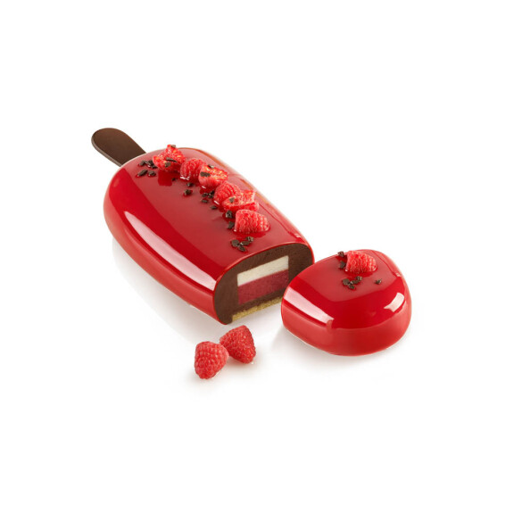 Zestaw 2 form na ciasta i desery w kształcie loda na patyku - Stecco 01 XXL 765 | SILIKOMART, Modern Cakes