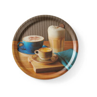 Taca do serwowania antypoślizgowa, z nadrukiem, 380x15 mm | HENDI, Tasty Coffee