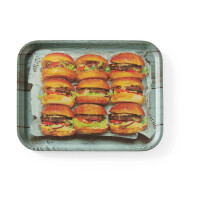 Taca do serwowania antypoślizgowa, z nadrukiem, 330x430 mm | HENDI, Tasty Burger