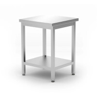 Stół centralny z półką – skręcany 600x600x850 mm | HENDI, Budget Line