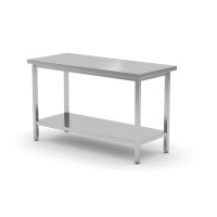 Stół centralny z półką – skręcany 800x600x850 mm | HENDI, Budget Line