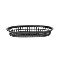 Koszyk do pieczywa owalny czarny, 275x175x38 mm, komplet 6 szt. | HENDI, 426890