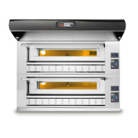 Gazowy piec dwukomorowy P150 z okapem i bazą | MORETTI FORNI, MFP150GCPC2