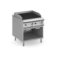 Grill gazowy z lawą wulkaniczną podwójny na podstawie z 3 stron zamkniętej linia Domina Pro 900 | MBM, PLG98A
