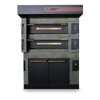 Piec dwukomorowy S100 Icon z okapem i komorą rozrostu H=900 mm | MORETTI FORNI, MFSI100DL
