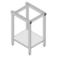Podstawa z półką i regulowanymi nóżkami, pod Turbopiec ORACLE, ze stali nierdzewnej, 480x560x850 mm | LAINOX, OSR85