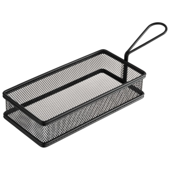 Koszyczek na frytki w kolorze czarnym o wymiarach 26 x 13 cm | APS, Snackholder