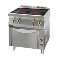 Kuchnia elektryczna ceramiczna 4-palnikowa z piekarnikiem elektrycznym 2x4 kW + 1x2,1 kW + 1x2,0 kW + 3,5 kW (piekarnik)  | KROMET, 700.KE-4C/PE-1