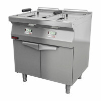 Frytkownica elektryczna 2x15l na podstawie szafkowej zamkniętej | KROMET, 700.FE-2x15f