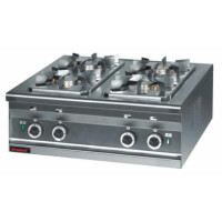 Kuchnia gazowa na podstawie szafkowej zamkniętej 3x3,5 kW + 1x2,5 kW | KROMET, 000.KG-4s.S.D
