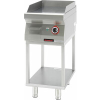 Płyta grillowa gładka chromowana 400 mm 4,8 kW na podstawie szkieletowej  | KROMET, 700.PBE-400G.T