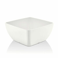 Miska kwadratowa z melaminy, biała, 190x190x(h)90 mm | FINE DINE, 779637