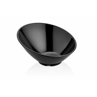Miska skośna z melaminy, czarna, 233x(h)125 mm | FINE DINE, 779668