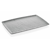 Półmisek z melaminy, szary, GN 1/1, 530x325 mm | FINE DINE, Rock