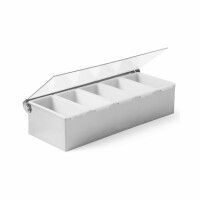 Pojemnik barmański na dodatki do drinków, 5 kontenerów, 375x140x(H)90 mm | BAR UP, 552100