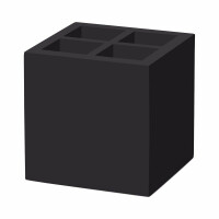 Skrzynka na sztućce i serwetki 150x150x150 mm | FINE DINE, Madeira Black