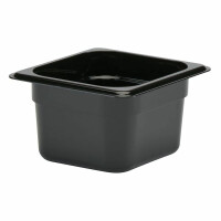 Pojemnik z poliwęglanu GN 1/6 wys. 15 cm czarny | CAMBRO, CM-66CW110
