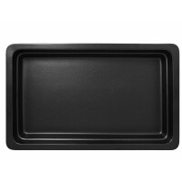 Pojemnik GN 1/1 wys 2,2 cm z porcelany czarny mat | RAK, Neofusion