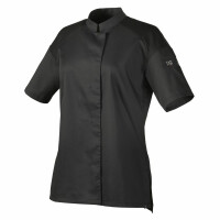 Bluza kucharska krótki rękaw czarna rozm. XXL | ROBUR, Cadix