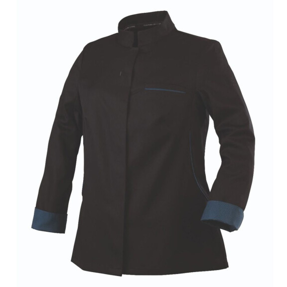 Bluza kucharska długi rękaw czarna rozm. XL | ROBUR, Escale