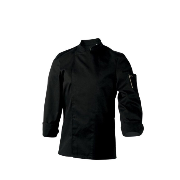 Bluza kucharska czarna, długi rękaw rozm. XXL | ROBUR, Nero
