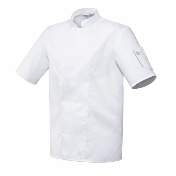 Bluza kucharska biała, krótki rękaw rozm. L | ROBUR, Nero