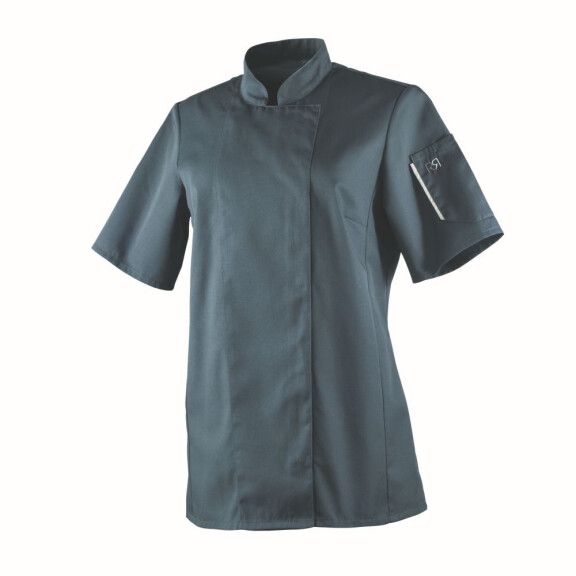 Bluza kucharska szara, krótki rękaw, rozm. XXL | ROBUR, Unera