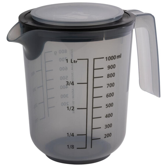 Miarka polipropylenowa z pokrywką, 1 l | APS, 30072