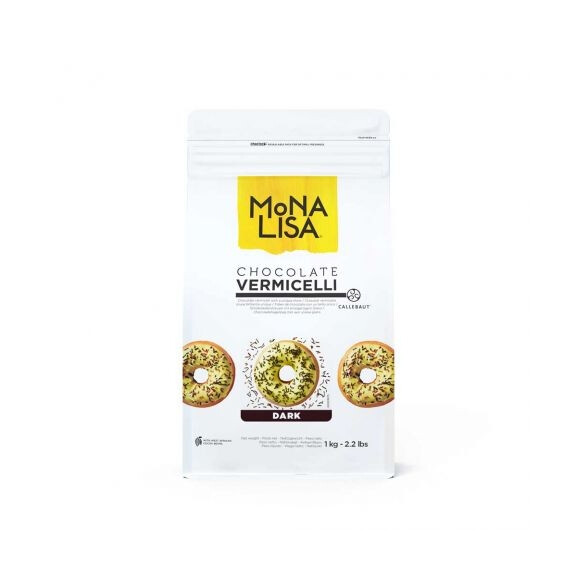 Posypka z ciemnej czekolady do dekoracji Vermicelli Dark, 1 kg torba | MONA LISA, CHD-VR-1Z2-E0-U68