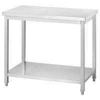 Stół centralny z półką 1200x700x850 mm, skręcany | GREDIL, 676327