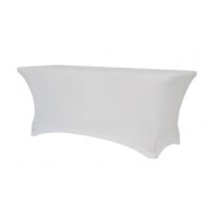 Pokrowiec elastyczny na stół cateringowy biały 740x760x1800 mm | OLKA, XL 180
