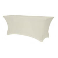 Pokrowiec elastyczny na stół cateringowy ecru 740x760x1800 mm | OLKA, XL 180