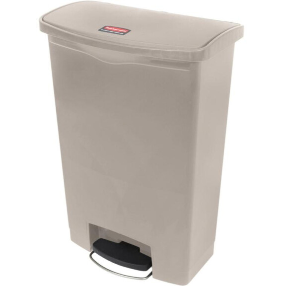 Kosz z pedałem 90l beżowy | RUBBERMAID, Slim Jim