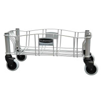 Wózek stalowy do kosza slim jim szary | RUBBERMAID, Slim Jim