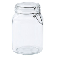 Słoik z klamrą, kwadrat, 1500 ml, kpl. 4 szt. | TOM-GAST, T-1315