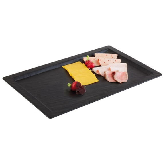 Taca do serwowania GN 1/1 z melaminy, struktura łupka | APS, Slate