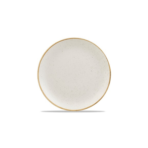 Biały talerz płaski, ręcznie zdobiony 21,7 cm | CHURCHILL, Stonecast Barley White