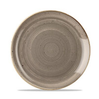Szary talerz płaski, ręcznie zdobiony 21,7 cm | CHURCHILL, Stonecast Peppercorn Grey