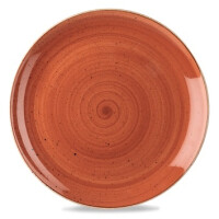 Porcelanowy talerz płaski, ręcznie zdobiony 32,4 cm | CHURCHILL, Stonecast Spiced Orange