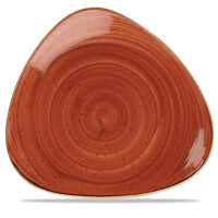 Porcelanowy trójkątny talerz, ręcznie zdobiony 31 cm | CHURCHILL, Stonecast Spiced Orange