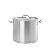 Garnek nierdzewny - wysoki z pokrywką, 17 l | HENDI, Budget Line