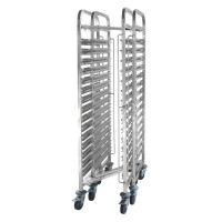 Wózek nierdzewny – transportowy do pojemników, kompaktowy 15x GN 1/1 | HENDI, 810606