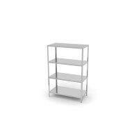 Regał magazynowy, 4 półki pełne – skręcany 600x400x1800 mm | HENDI, Bistro Line