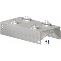 Okap przyścienny - skrzyniowy, kompensacyjno-indukcyjny 2200x1400x450 mm | STALGAST, 9821414220