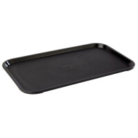 Prostokątna taca typu "fast food" GN 1/1 53 x 32,5 cm, czarna | APS, Fast Food Tablett