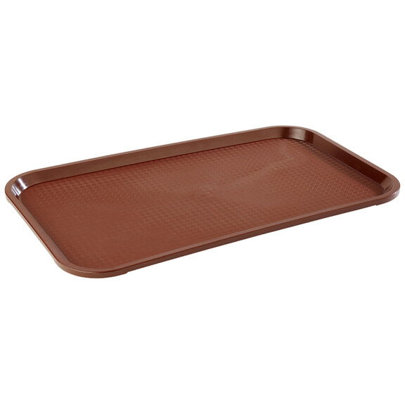 Prostokątna taca typu "fast food" GN 1/1 53 x 32,5 cm, brązowa | APS, Fast Food Tablett