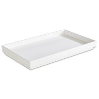 Biała taca z rantem 1/4 GN 26,5 x 16,2 cm | APS, Asia Plus